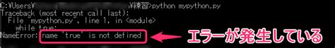 If you try to evaluate the script in the browser console, you get the following error 【Python】name 'true' is not defined：エラー対処方法 | kirinote.com