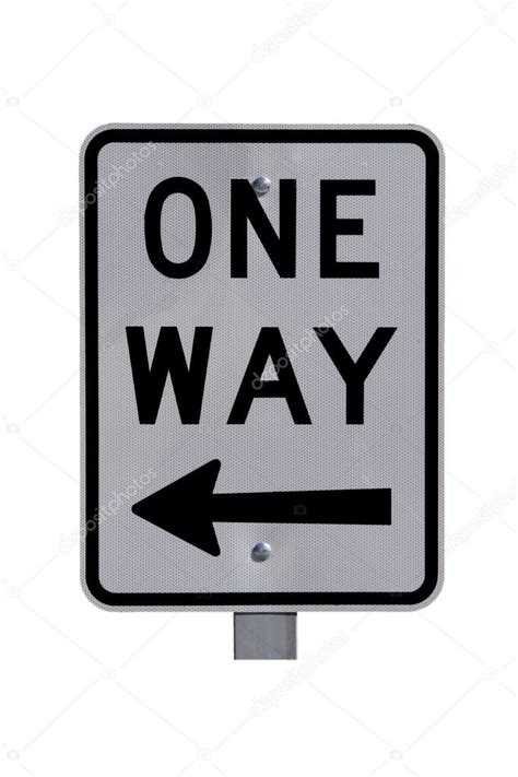 Reflective One Way Sign With Arrow Stock Photo By ©cloudia 2366533