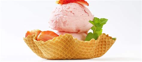 Gelato Alla Fragola Traditional Ice Cream From Italy Western Europe