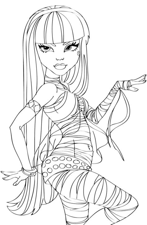 Now that we have told you about the characters, it's your this coloring sheet features the most popular monster high character, clawdeen wolf. Monster High Cleo Coloring Pages - GetColoringPages.com