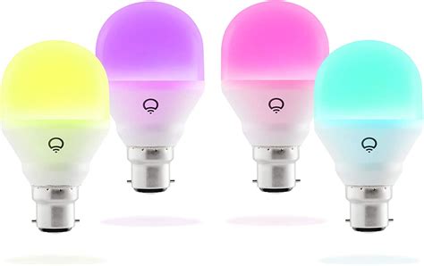 Lifx Mini 4 Pack B22 Bayonet Cap Wi Fi Smart Led Light Bulb