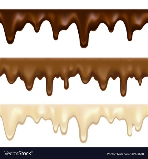 Dripping White Chocolate Melt Royalty Free Vector Image