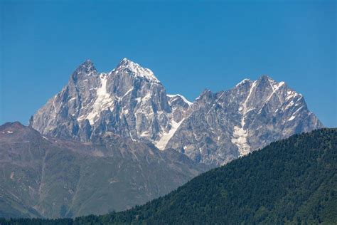 View Of Mount Ushba Ushba Is One Of The Most Notable Peaks Of The