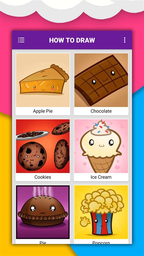 How To Draw Cute Food Drinks Step By Step For Android Apk Download