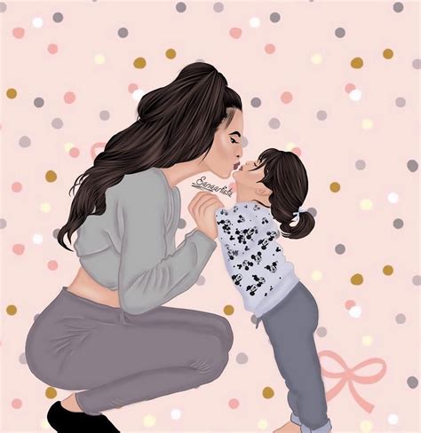 Amo Ser Mama😙 Diseño Madre E Hija Dibujo Madre E Hija