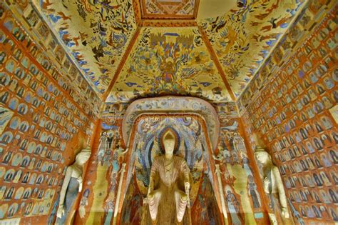 Dunhuang Frescoes（mogao Caves ） Stock Photo Image Of Treasure