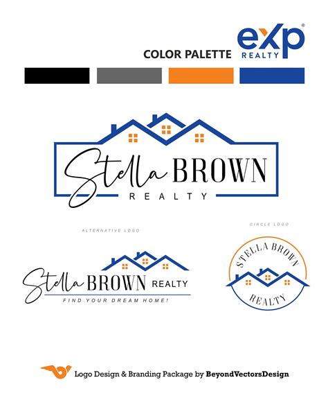 Real Estate Logo Realtor Logo Premade Logo Exp Colors Exp Etsy In