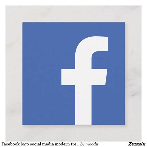 Facebook Logo Social Media Modern Trendy Business Calling Card Zazzle