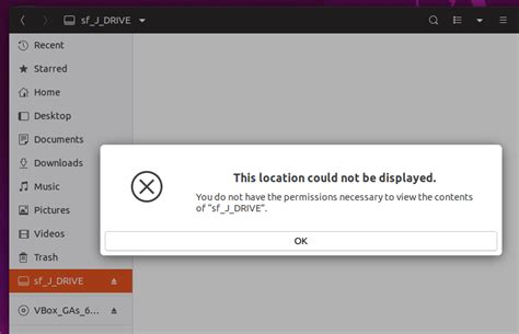 Fixed This Location Could Not Be Displayed Ubuntu Shared Folder