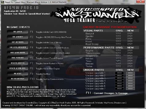 Underground cheats, cheat codes, hints, trophies, achievements, faqs, trainers and savegames for pc. need for speed u2 pc cheats