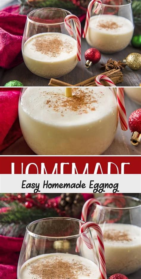 Easy Homemade Eggnog İdeas In 2020 Homemade Eggnog Eggnog Recipe