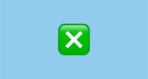 â Negative Squared Cross Mark Emoji Clipart Best Clipart Best