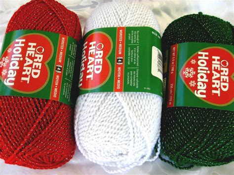 Red Heart Holiday Yarn Classic Three Pack By Crochetgal On Etsy