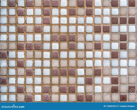 Brown And White Mosaic Tile Background Texture Stock Photo Image Of