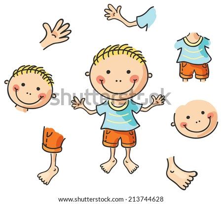 Cartoon Body Parts Stock Vector (Royalty Free) 213744628 - Shutterstock