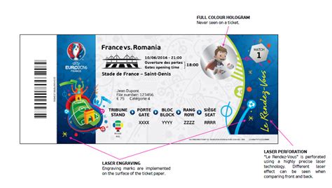 15:00 четвертьфинал 21:00 местное (london) wembley stadium. EURO 2016 : A quoi ressemble un billet de match ...