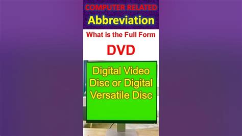 What Is The Full Form Of Dvd Digital Video Disc Or Digital Versatile