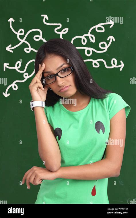 Female College Student Looking Confused Stock Photo Alamy