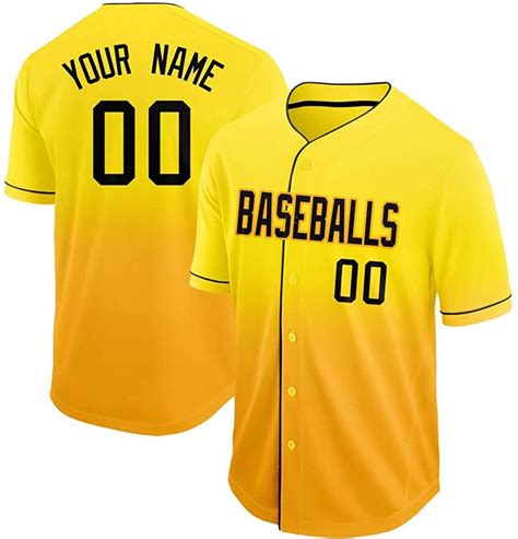 3499 3699 Custom Yellow And Gold Baseball Jersey Design Name And