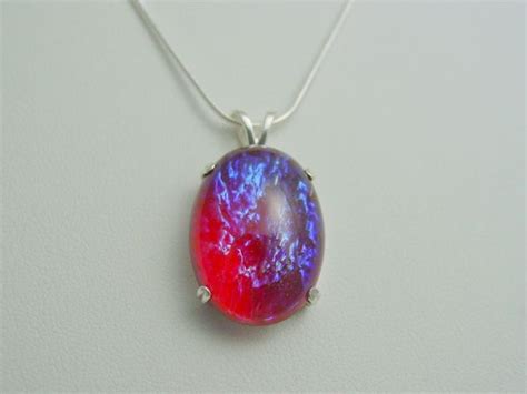 Dragons Breath Fire Opal Sterling Silver Snake Chain Necklace Sterling