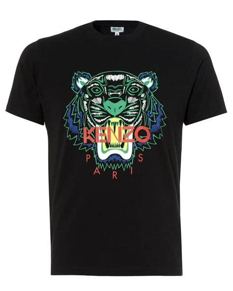 Kenzo Mens Tiger T Shirt Icon Black Tee
