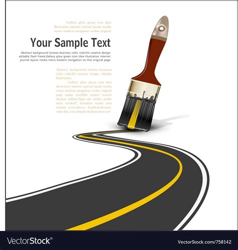 Brush Paved Road Royalty Free Vector Image Vectorstock Ad Road