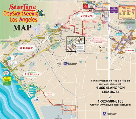 City Sightseeing Los Angeles Map Cape May County Map