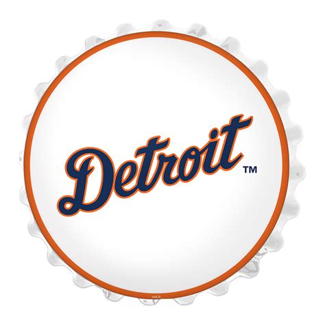 Detroit Tigers Wordmark Round Slimline Lighted Wall Sign Artofit