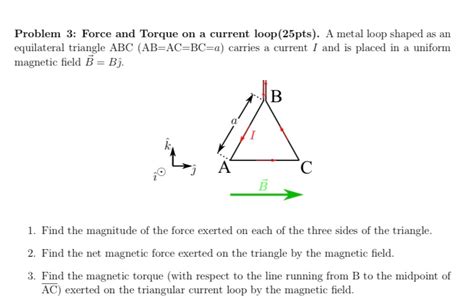 Solved Problem 3 Force And Torque On A Current Loop