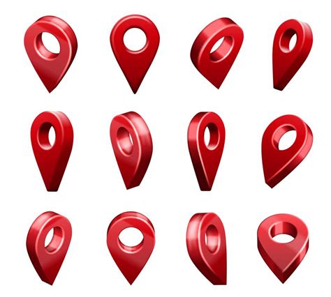 Location Map Pin Pointer Icons Geo Locator System Sign Travel Map Pi