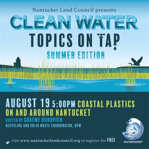 Nlc News Free Clean Water Webinar Coastal Plastics Nantucket Land