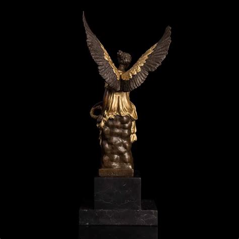 Atlie Bronze Winged Victory Lady Goddess Athena Statues Greek Mythology Sculpture Angel