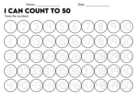 12 Best Images Of Kindergarten Number Worksheets 1 50 Missing Numbers