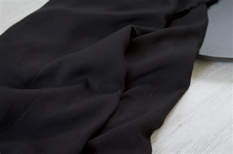 Light Flowy Black Fabric Ex Designer Stock Small Bobbins