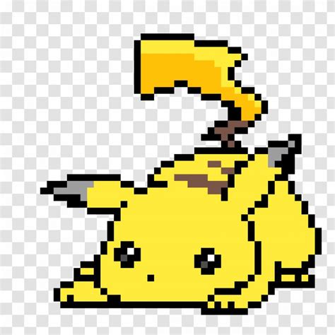 Pikachu Pixel Art Yellow Transparent PNG