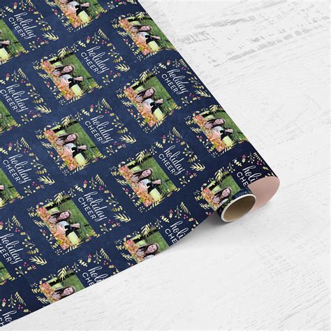 Custom Wrapping Paper Photo Christmas Wrapping Paper Photo Wrapping Paper Blue Wrapping Paper