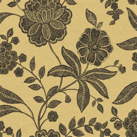 Seabrook Jacobean Floral Trail Gold Wallpaper 40 Off Samples