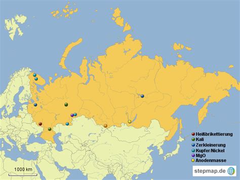 Deutsche straßenprofilkarte 7 karten 1930 1925 ravenstein liebenow 11 karten 1900 1945. StepMap - Russland - Landkarte für Deutschland