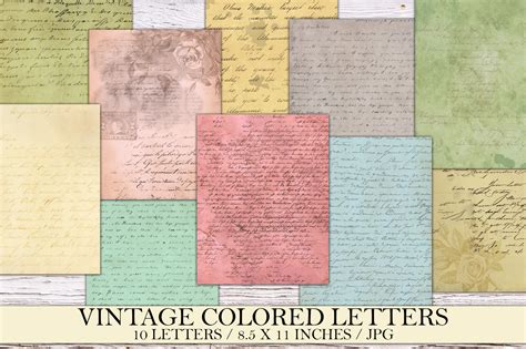 Colorful Vintage Letters Graphic By Digital Attic Studio · Creative Fabrica