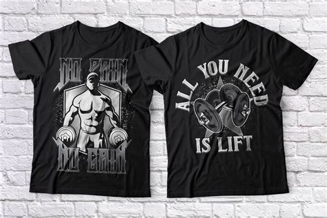 12 Gym T Shirt Designs By Vozzy Vintage Fonts And Graphics