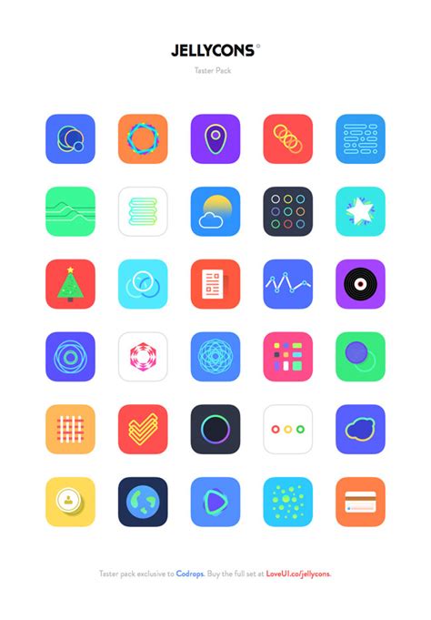 Maybe you would like to learn more about one of these? Jellycons: iOS 8 App Icon Set (PNG, Sketch) | Free download