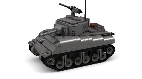 Custom Us Army M4 Sherman Tank Ww2 Complete Set Made W Real Lego