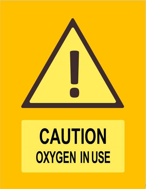 Oxygen In Use Sign Printable Printable Templates