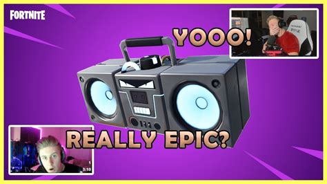 Streamers React To New Boombox Item Fortnite Moments Youtube