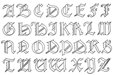 Old German Alphabet Clipart Etc