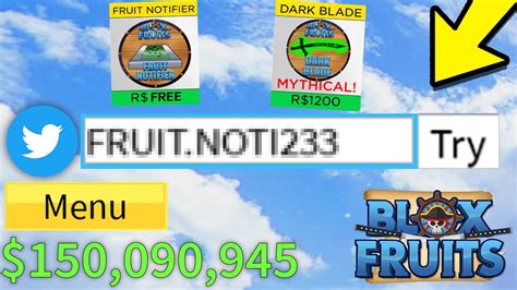 This New SECRET CODE Gives FREE FRUIT NOTIFIER In BLOX FRUITS YouTube
