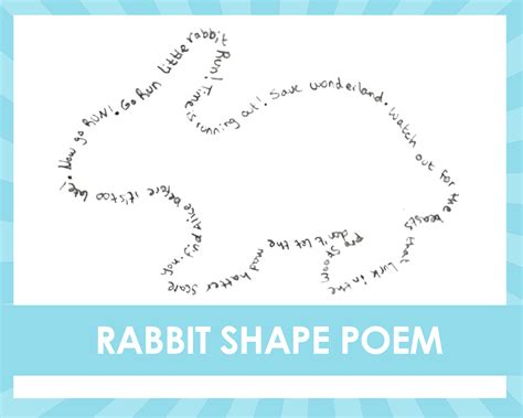 Alice In The Wonderland Shape Poetry Activity Imagine Forest