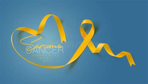 Sarcoma And Bone Cancer Awareness Calligraphy Poster Design Realistic