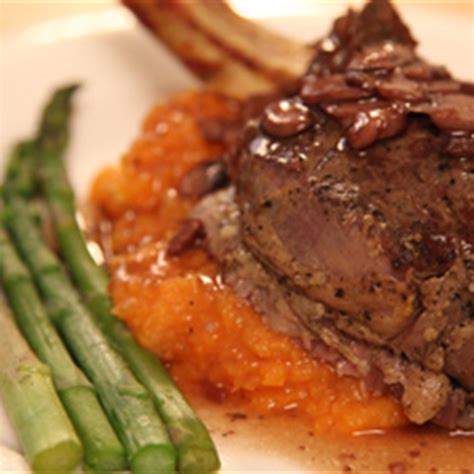 Start with two thick rib eye steaks. Roasted Rib Eye Fillet, Sweet Potato Mash & Red Wine ...