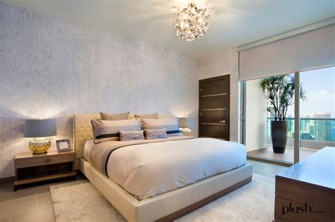 Downtown Miami Luxe Condo Contemporary Bedroom Miami By Plush